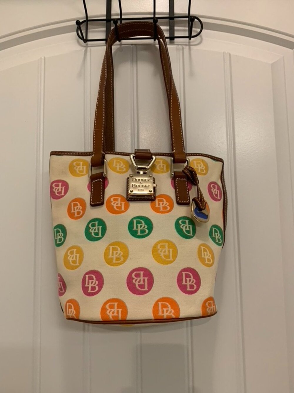 NWOT Dooney & Bourke Multicolor DB Monogram Tote Bag